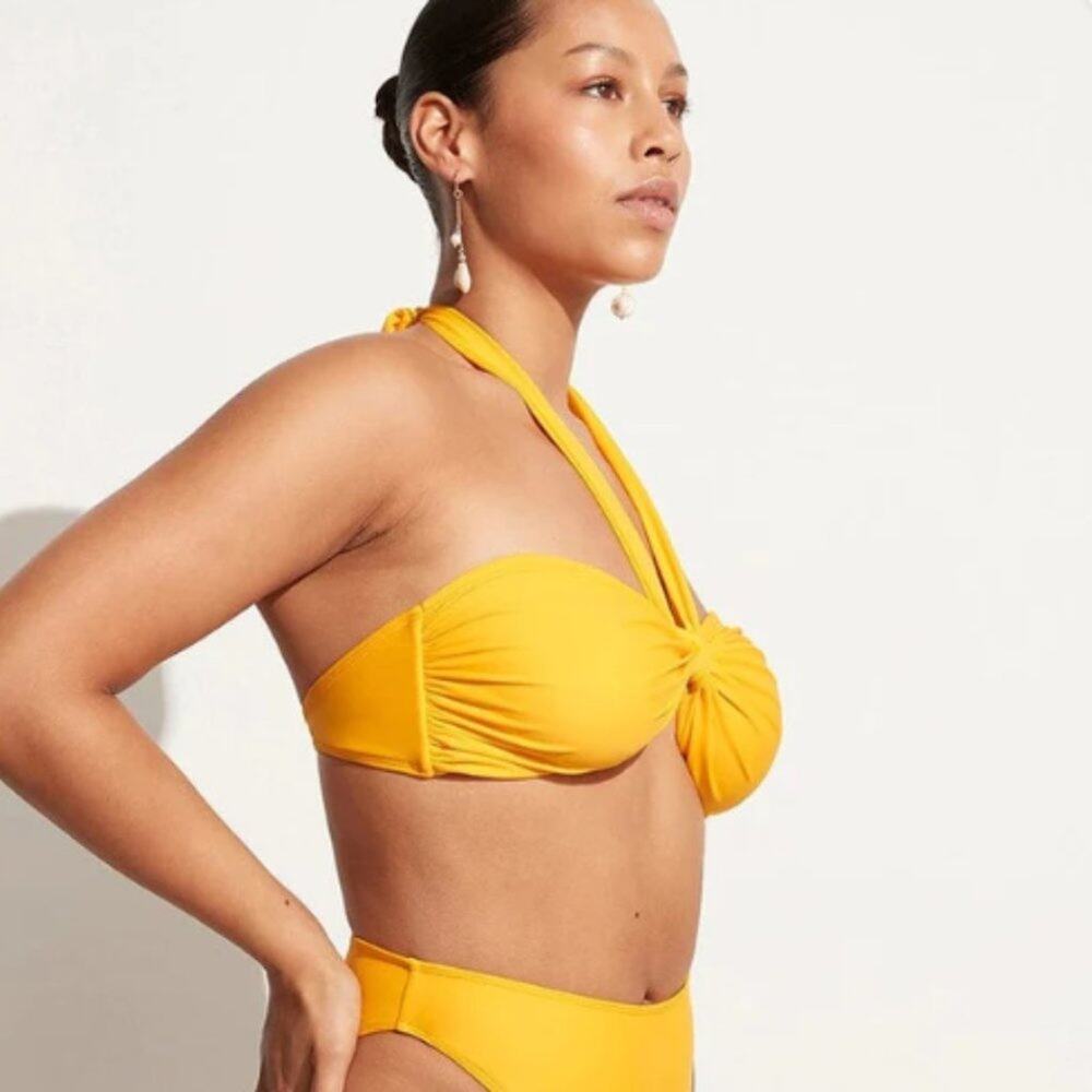 Faithfull the Brand Locales Bikini Top - Sun - US 6 - NWT